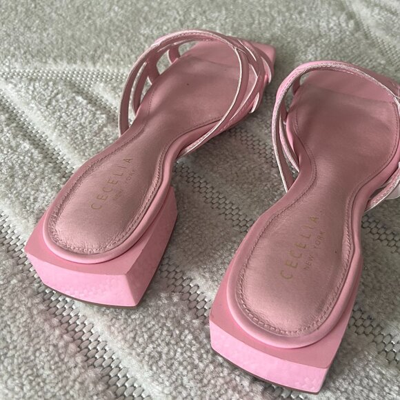 Cecelia New York Pink Mules, in size Women's US 7.5 - Picture 5 of 6